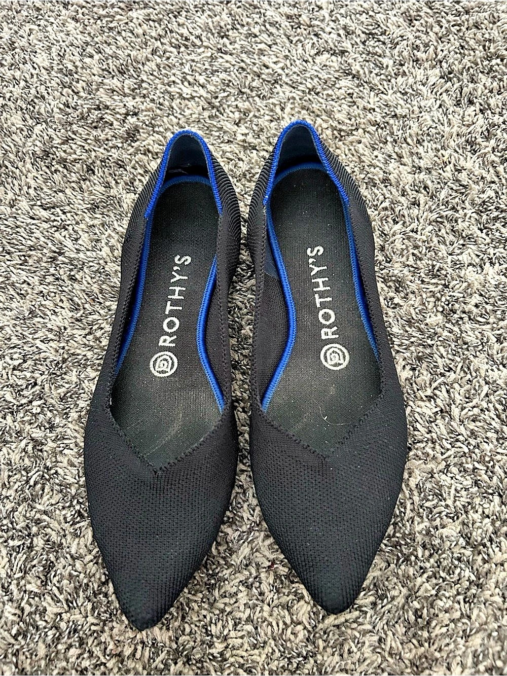 Rothy's The Point Pointed-Toe Flats in Black